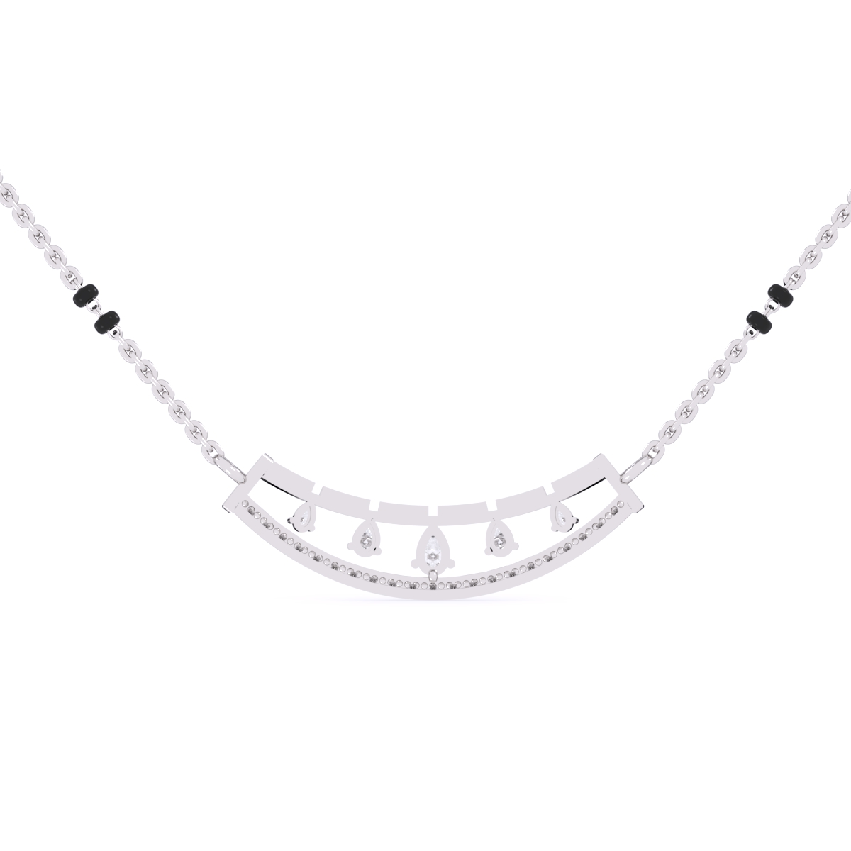 Lavish Pear Shaped Diamond Mangalsutra